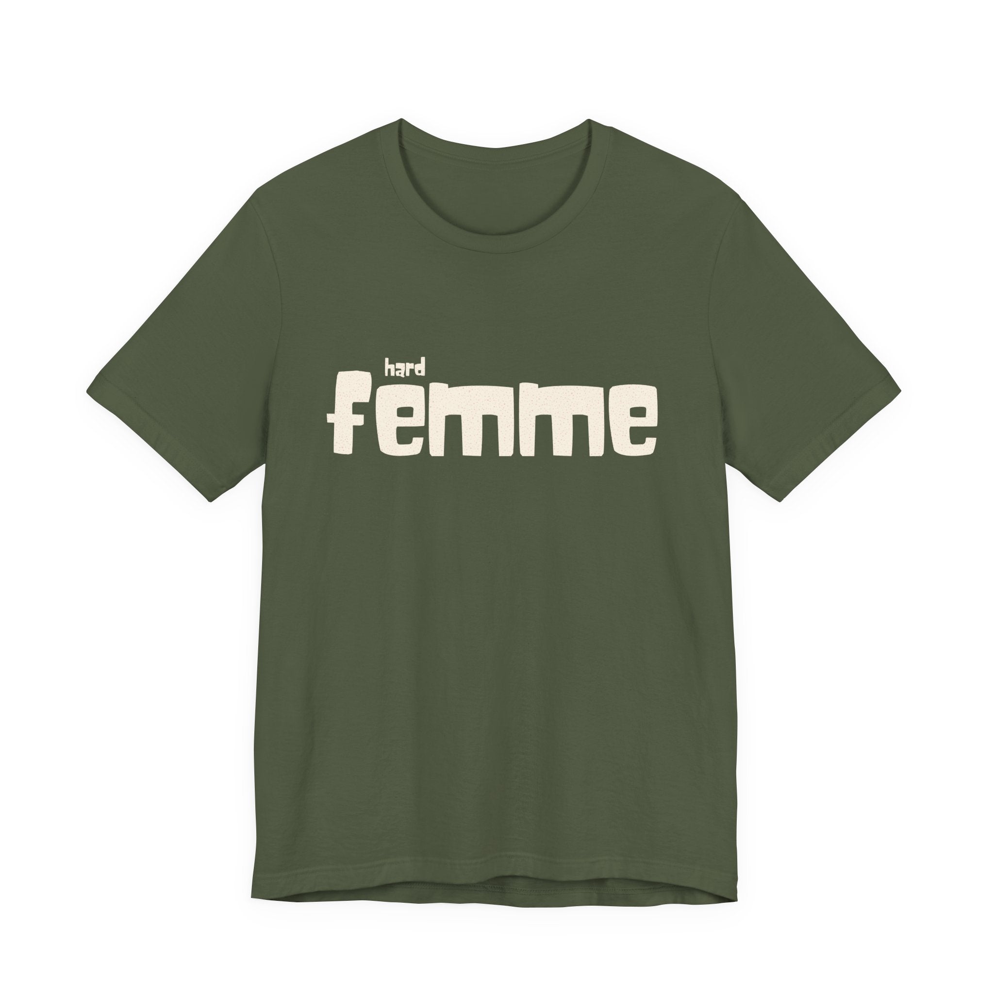 "Hard Femme" Tee | White T-Shirt, Minimal Feminine Typography