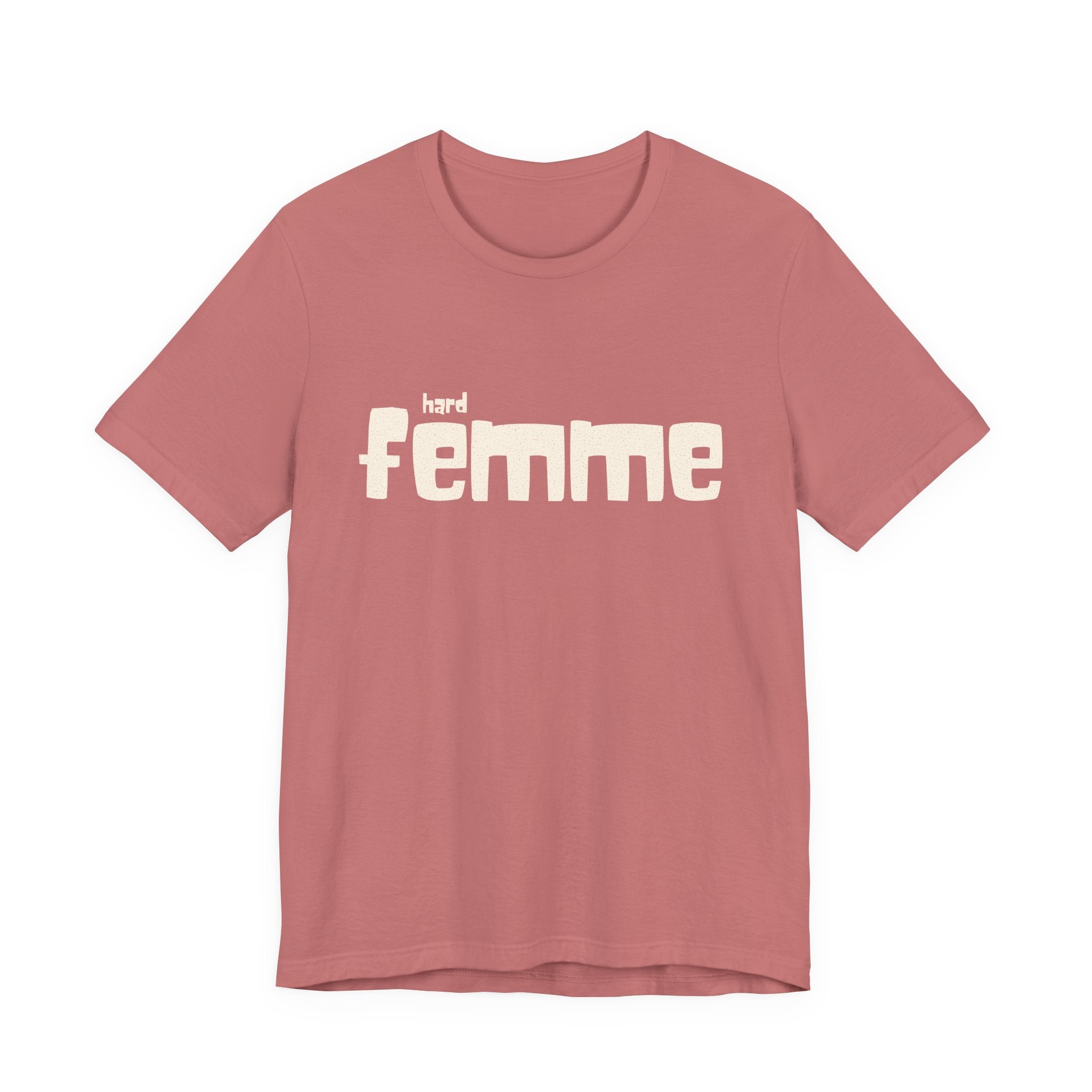 "Hard Femme" Tee | White T-Shirt, Minimal Feminine Typography