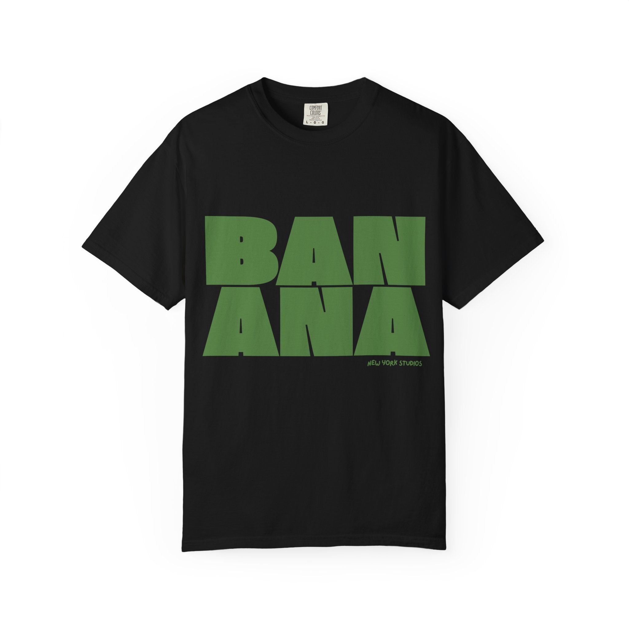 BANANA  - Bold Block T-Shirt — Retro Green Graphic Tee