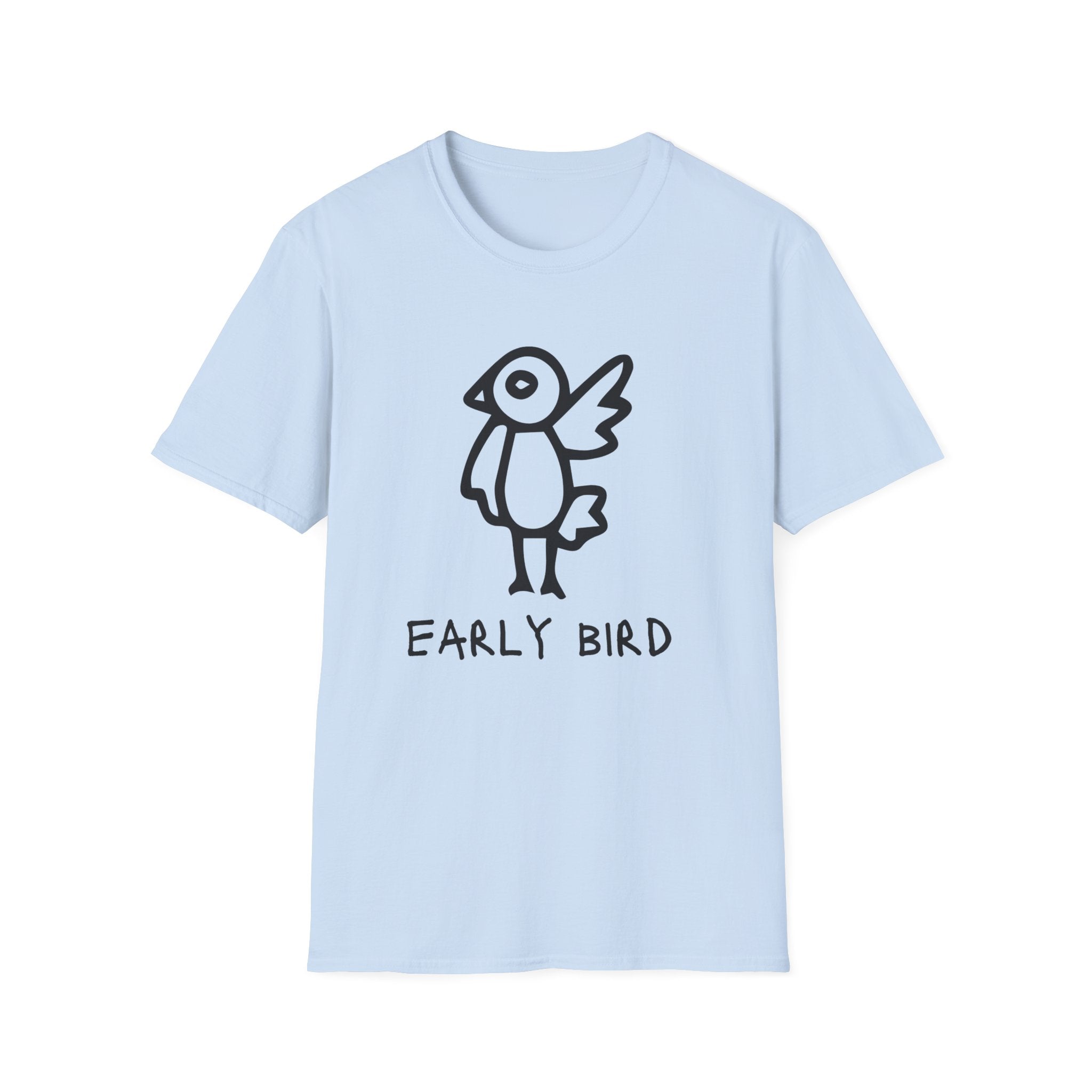 Early Bird Graphic T-Shirt — Cute Minimalist Bird Tee